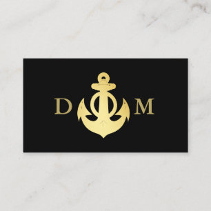 Kapitän Monogram Black Visitenkarte