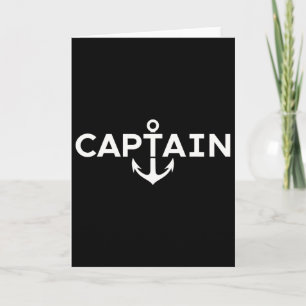 Kapitän Nautical Anker Boater Segler Yachting Boa Karte