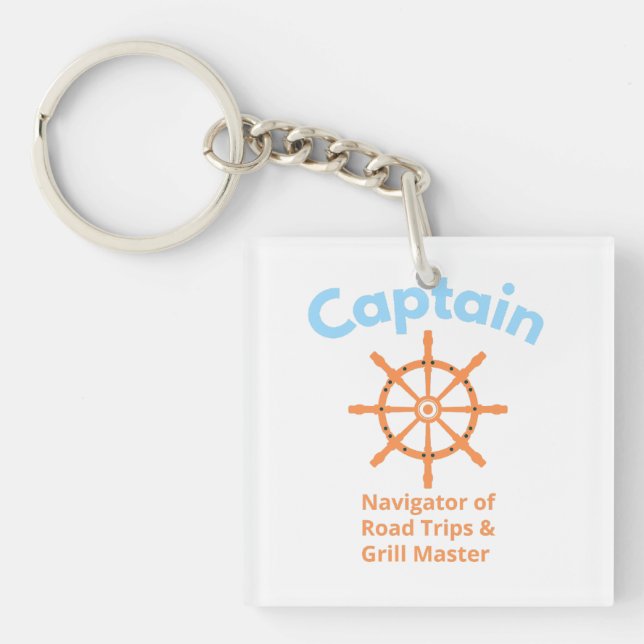 Kapitän – Navigator von Road Trips Schlüsselanhänger (Vorderseite)