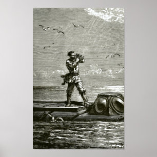 Kapitän Nemo aus 2000 Ligen unter dem Meer Poster