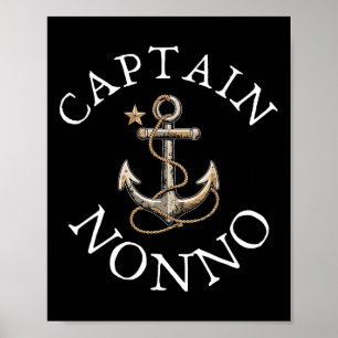 Kapitän Nonno Boot Segeln Booten Vintage Anker Poster