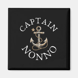 Kapitän Nonno Segelboot Bootsfahren Vintage Anker  Magnet