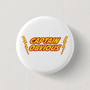 Kapitän Obvious Superhero Button