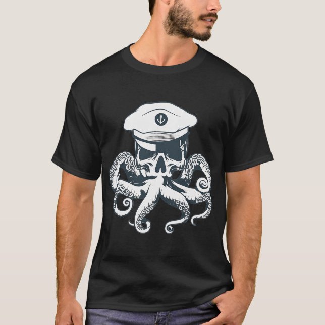 Kapitän Octopus T-Shirt (Vorderseite)