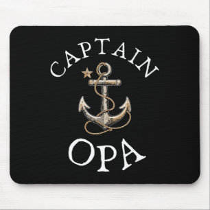 Kapitän Opa Boot Segeln Booten Vintage Anker Fu Mousepad