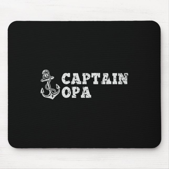 Kapitän Opa Segelboot Vintage Boot Anker Fu Mousepad (Vorne)