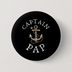 Kapitän Pap Boot Segeln Booten Vintage Anker Fu Button