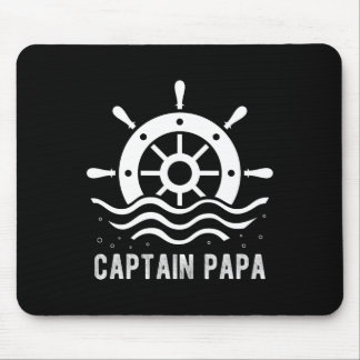 Kapitän Papa Boating Father's Day Pontoon Kapitän  Mousepad
