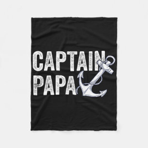 Kapitän Papa Pontoon Geschenk See Segler Angelboot Fleecedecke