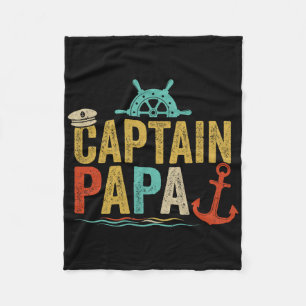 Kapitän Papa Pontoon Lake Segler Angeln Bootfahren Fleecedecke