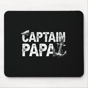 Kapitän Papa Pontoon Lake Segler Angeln Bootfahren Mousepad
