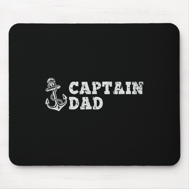 Kapitän Papa Segelboot Vintage Boot Anker Fu Mousepad (Vorne)
