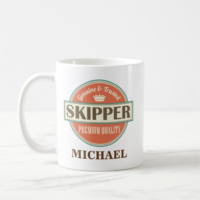 Kapitän-personalisiertes Büro-Tassen-Geschenk Tasse (Links)