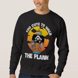 Kapitän Piratenvogel Schädel auf Schiff zu süß zum Sweatshirt