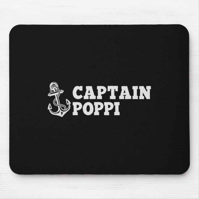 Kapitän Poppi Segelboot Vintage Boot Anker  Mousepad (Vorne)