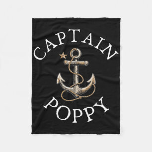 Kapitän Poppy Segelboot-Bootsfahren Vintage-Anker  Fleecedecke