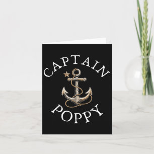 Kapitän Poppy Segelboot Segeln Vintage Anker Karte