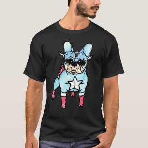 Kapitän Puggy Abendessen Pug Pug Hund Süßer Welpe T-Shirt