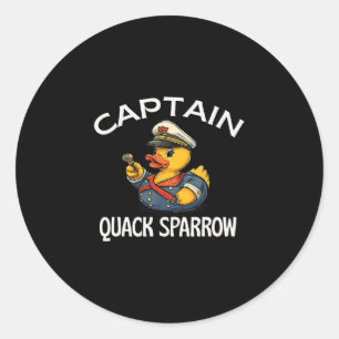 Kapitän Quack Sparrow Kreuzfahrt Enten Verstecken Runder Aufkleber