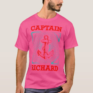 Kapitän Richard Personalisierter Name Seemann Boot T-Shirt