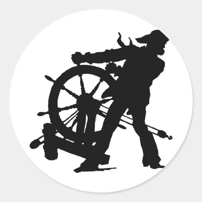 Kapitän Runder Aufkleber (Vorderseite)