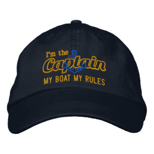 Kapitän sagt, Mein Boot Bestickte Baseballkappe