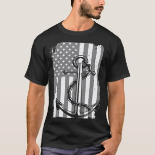 Kapitän Sailing America Flag Maritime USA H T-Shirt