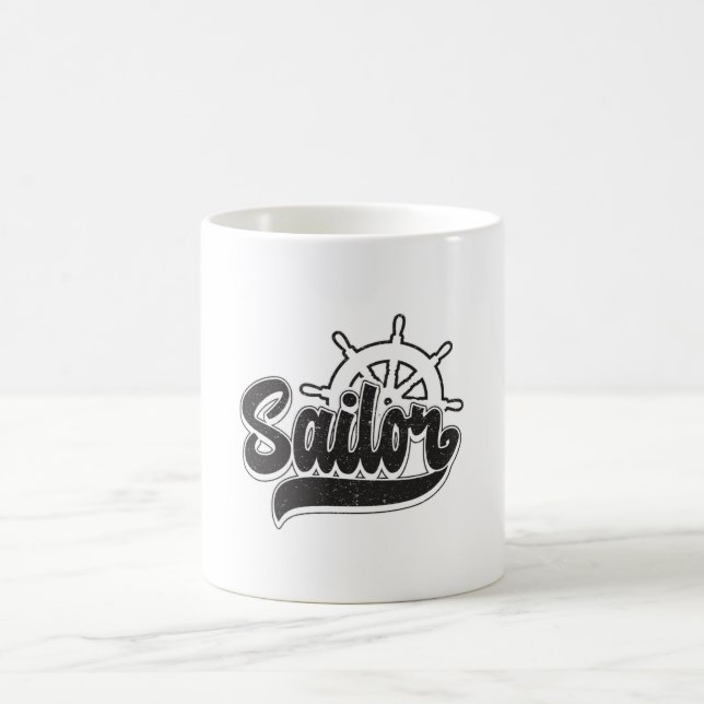 Kapitän Sailor Segelschiff Meer Segeln Funny Gesch Kaffeetasse (Mittel)