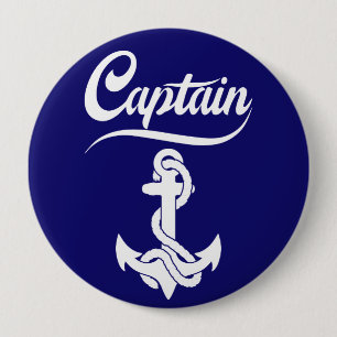 Kapitän Segelboot Anker Nautisches Design Button