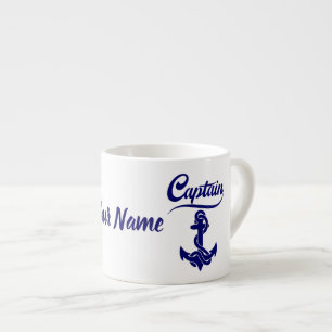 Kapitän Segelboot Anker Nautisches Design Espressotasse