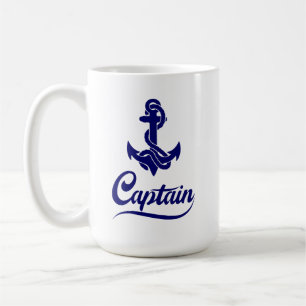 Kapitän Segelboot Anker Nautisches Design Kaffeetasse