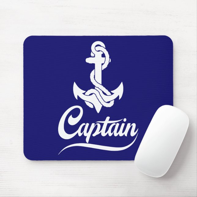 Kapitän Segelboot Anker Nautisches Design Mousepad (Mit Mouse)