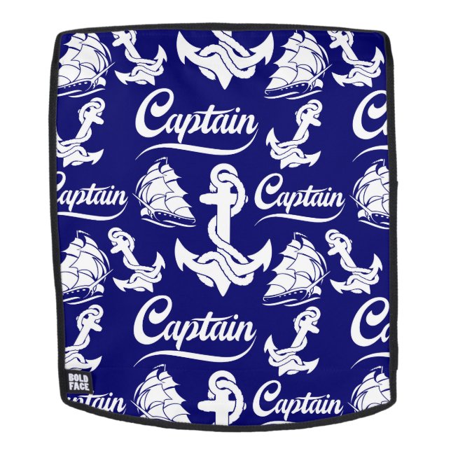 Kapitän Segelboot Anker Nautisches Design Rucksack (Abnehmbare Front)