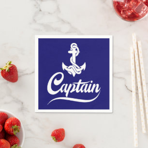 Kapitän Segelboot Anker Nautisches Design Serviette