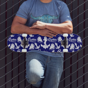 Kapitän Segelboot Anker Nautisches Design Skateboard