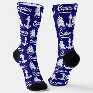 Kapitän Segelboot Anker Nautisches Design Socken