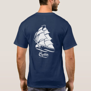 Kapitän Segelboot Anker Nautisches Design T-Shirt