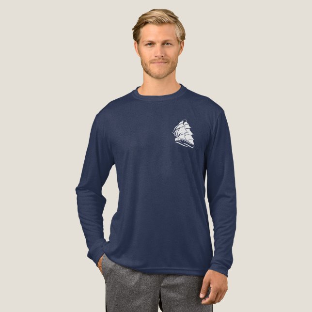 Kapitän Segelboot Anker Nautisches Design Tri-Blend Shirt (Volle Vorderseite)