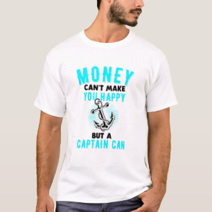 Kapitän Segelboot Motorboot Ruderboot Meer T-Shirt