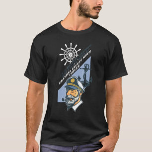 Kapitän Segelschiff Ich bin ein Großvater für Boot T-Shirt