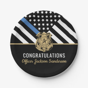 Kapitän Sheriff, Polizeibeamter für Altersversorgu Pappteller