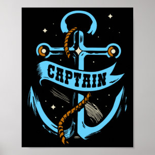 Kapitän Skipper Schiff Liebhaber Bootsbesitzer Poster
