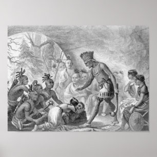 Kapitän Smith gerettet durch Pocahontas Poster