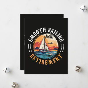 Kapitän Smooth Sailing in den Ruhestand Feiertagskarte