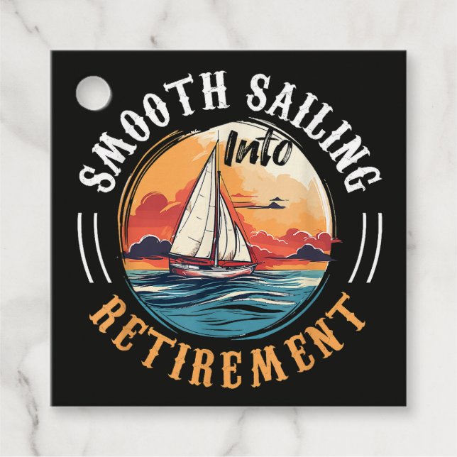 Kapitän Smooth Sailing in den Ruhestand Geschenkanhänger (Vorderseite)