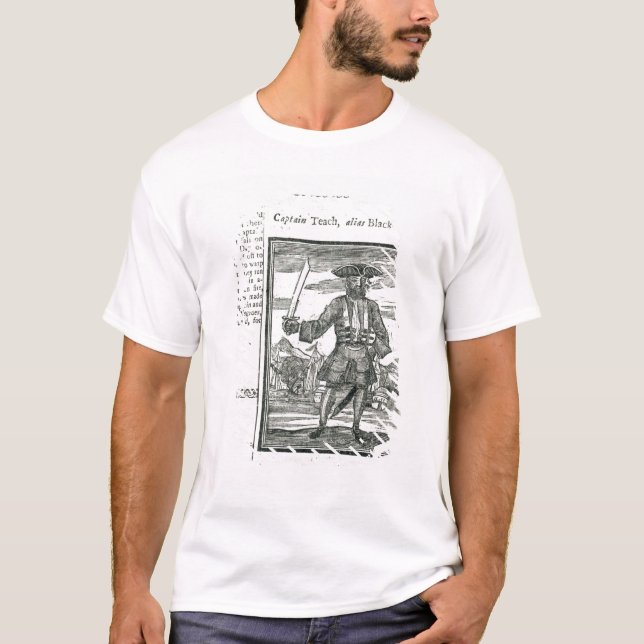 Kapitän Teach, alias schwarzer Bart T-Shirt (Vorderseite)