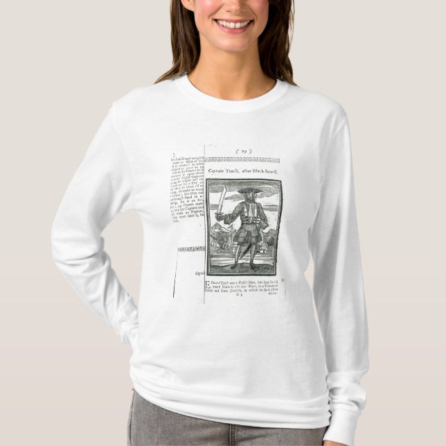 Kapitän Teach, alias schwarzer Bart T-Shirt (Vorderseite)