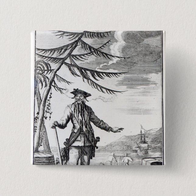 Kapitän Teach, allgemein angerufen Blackbeard Button (Vorderseite)