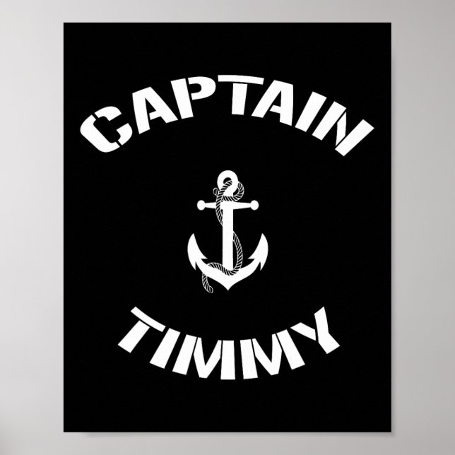 Kapitän Timmy Personalisiert Boot Na Poster (Vorne)