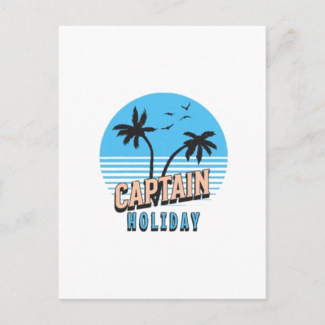 Kapitän Urlaub Postkarte (Vorderseite)